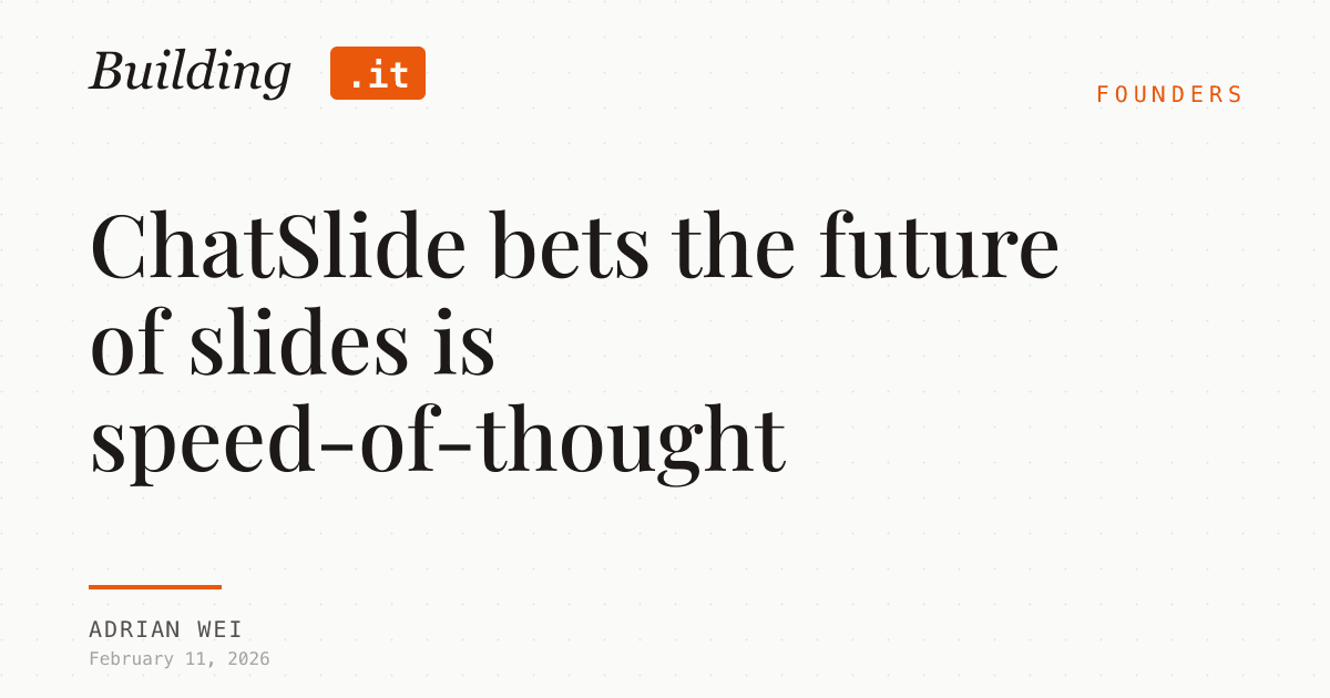 Cover Image for ChatSlide bets the future of slides is speed-of-thought